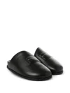 Givenchy Leather Slippers Featuring Flat Sole Design In Black
