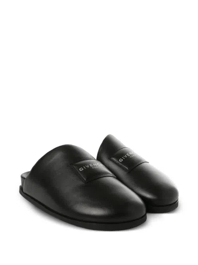 GIVENCHY GIVENCHY BLACK LAMB LEATHER MULES
