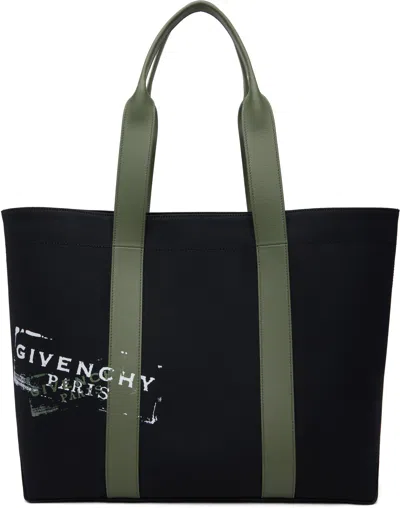 GIVENCHY BLACK LARGE CANVAS TOTE