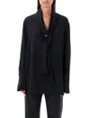 Givenchy Blouse In Silk With Long Removable Lavalliere In Black