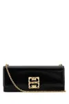 Givenchy Black Leather 4 G Liquid Shoulder Bag
