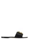 Givenchy Lamb Leather Sandals With Metallic Embellishment In Black