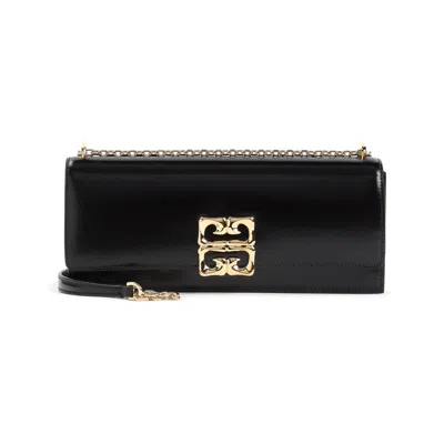 Givenchy Black Leather 4g Liquid Shoulder Bag