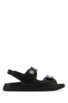 Givenchy Women Leather Sandals With 4g Metal Details In Black