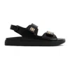 Givenchy Women Leather Sandals With 4g Metal Details In Black