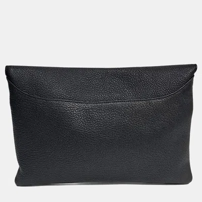 Pre-owned Givenchy Black Leather Antigona Envelope Clutch