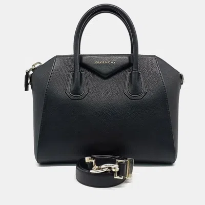 Pre-owned Givenchy Black Leather Antigona Small