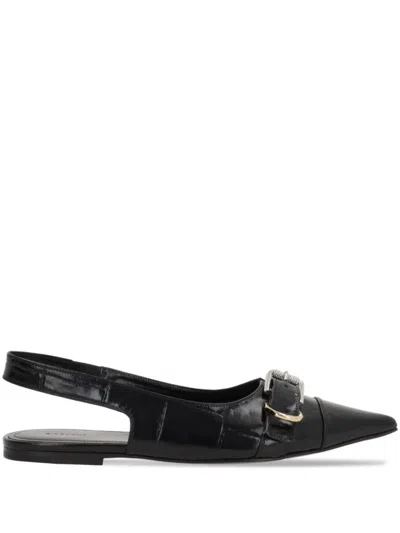 GIVENCHY WOMEN BLACK LEATHER BALLET FLATS, 4.5 LUXURY BALLET FLATS FOR WOMEN DARVEYS