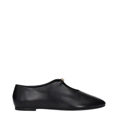 GIVENCHY BLACK LEATHER BALLET FLATS