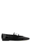 Givenchy Black Leather Ballet Flats In Black