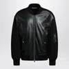 Givenchy Bomber Jacket With Leather Panels And Wool Sleeves
