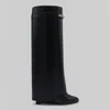 Givenchy Black Leather Boots In Multi