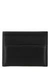 Givenchy Men Black Card Holder With Embossed Logo Lettering On Front And Rear In Leather Man In Black