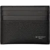Givenchy Black Leather Card Holder In Black