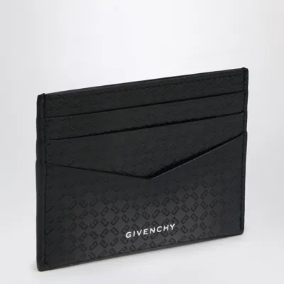 Givenchy Black Leather Card Holder 4g With Logo