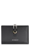 Givenchy Rebel Calfskin Billfold Wallet With Buckle Detail In Black