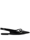 Givenchy Voyou Slingback Ballerina Flat With Pointed Toe In Black