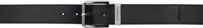 Givenchy Black Leather Gentleman Belt In 001-black