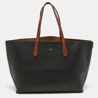 Pre-owned Givenchy Black Leather Gv Shopper Tote