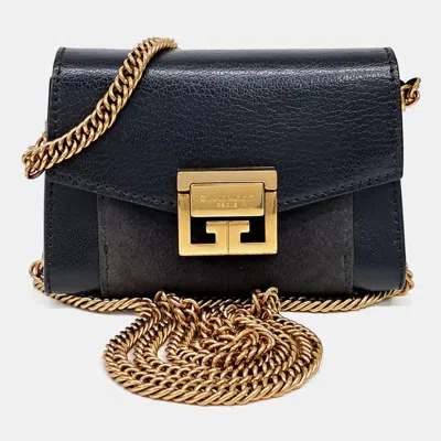 Pre-owned Givenchy Black Leather Gv3 Nano