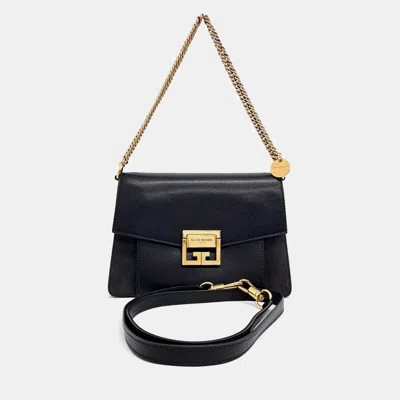 Pre-owned Givenchy Black Leather Gv3 Small