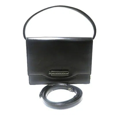 Pre-owned Givenchy Black Leather Handbag Shoulder Bag ()