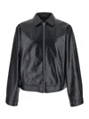 Givenchy Leather Jacket With Pointed Collar In Black