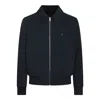 Givenchy Black Leather Jacket In Blue