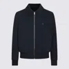 Givenchy Black Leather Jacket In Blue