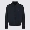 Givenchy Black Leather Jacket In Blue