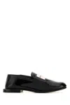 Givenchy Black Leather Label Loafers In Black