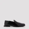 Givenchy Black Leather Label Loafers In Black