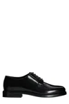 Givenchy Black Leather Lace-up Shoes In Black