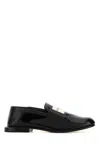 Givenchy Label Loafers In Patent Leather In Black