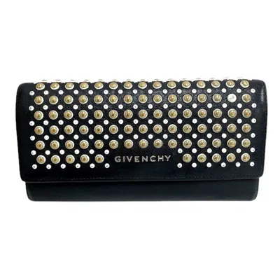 Pre-owned Givenchy Black Leather Long Wallet (bi-fold) ()