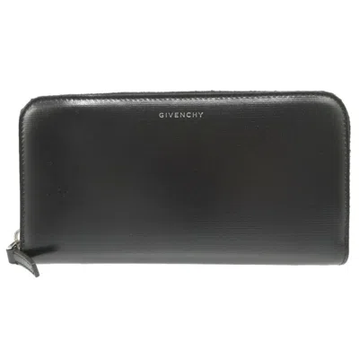 Pre-owned Givenchy Black Leather Long Wallet (bi-fold) ()