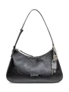 Givenchy Black Leather Lucky Lock Shoulder Bag In Black