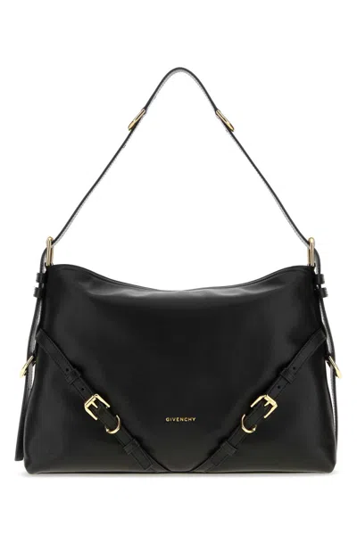 Givenchy Black Leather Medium Voyou Shoulder Bag