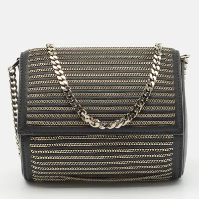 Pre-owned Givenchy Black Leather Micro Chain Pandora Box Bag