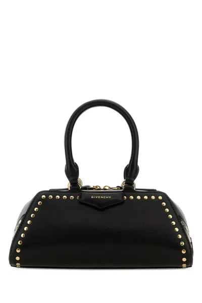 Givenchy Black Leather Mini Antigona East-west Handbag
