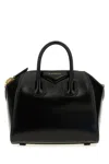 Givenchy Mini Antigona Box Two-way Leather Tote Bag In Black