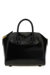 Givenchy Antigona Mini Top Handle Bag In Grained Leather In Black