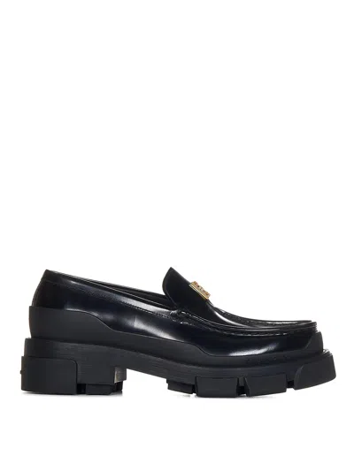 GIVENCHY BLACK LEATHER MOCCASINS