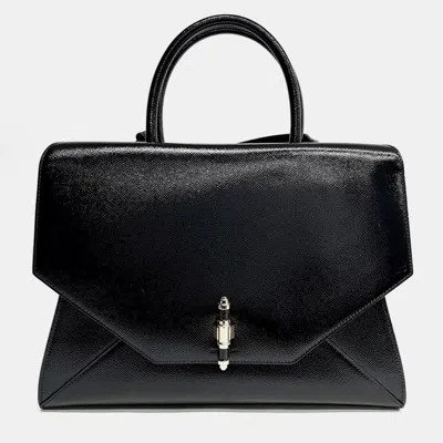 Pre-owned Givenchy Black Leather Obsadia Medium