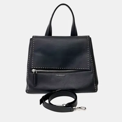 Pre-owned Givenchy Black Leather Pandora Pure Medium