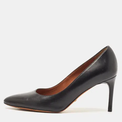 Pre-owned Givenchy Black Leather Pointed Toe Pumps Size 36