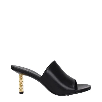 Givenchy Black Leather Sandal