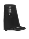 Givenchy Metallic Embellished Ankle Boots With Wedge Heel