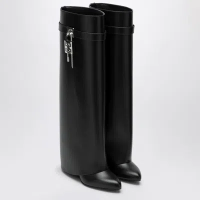 GIVENCHY GIVENCHY BLACK LEATHER SHARK LOCK BOOT