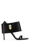 Givenchy Heart Lock Stiletto Sandals In Black